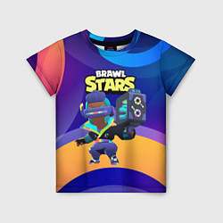 Детская футболка Brawl Stars rgb хакер Брок