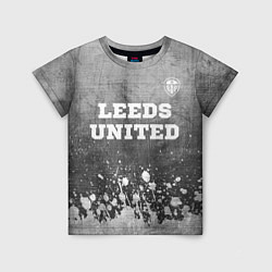 Детская футболка Leeds United - grey gradient посередине