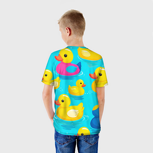 Детская футболка Плавающие уточки / 3D-принт – фото 4