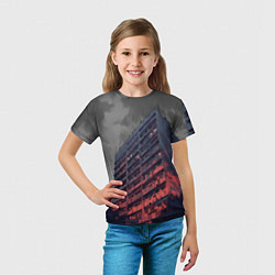 Футболка детская Сумрачный спальный район, цвет: 3D-принт — фото 2