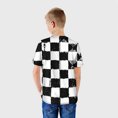 Детская футболка Шахматные фигуры на доске / 3D-принт – фото 4