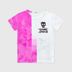 Детская футболка Game over pink abstraction