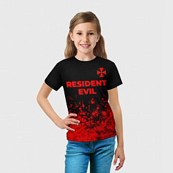 Футболка детская Resident Evil - red gradient посередине, цвет: 3D-принт — фото 2