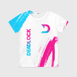 Детская футболка Deadlock neon gradient style вертикально