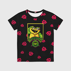 Детская футболка Боевые жабы паттерн