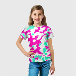 Футболка детская Текстура камуфляж детский, цвет: 3D-принт — фото 2