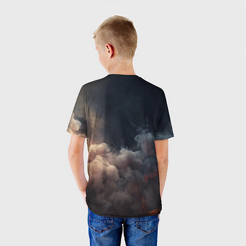 Детская футболка Deadlock лого и туман / 3D-принт – фото 4