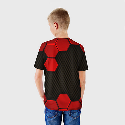Детская футболка Deadlock Haze красные плиты / 3D-принт – фото 4