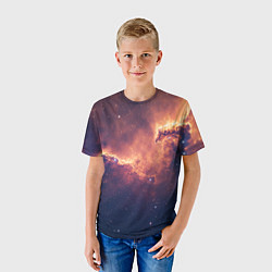 Футболка детская Космические облака и звезды, цвет: 3D-принт — фото 2
