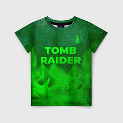 Детская футболка Tomb Raider - green gradient посередине