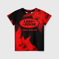 Детская футболка Land Rover - red gradient