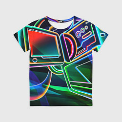 Детская футболка Неоновая психоделика геймер