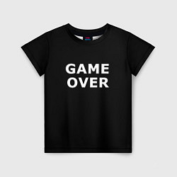 Детская футболка Game over white logo