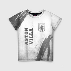 Детская футболка Aston Villa - white gradient вертикально