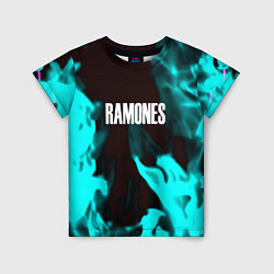 Детская футболка Ramones fire rose