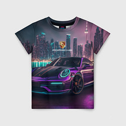 Детская футболка Porshe night city