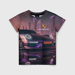 Детская футболка Porshe neon city