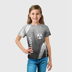 Футболка детская Fallout - grey gradient вертикально, цвет: 3D-принт — фото 2