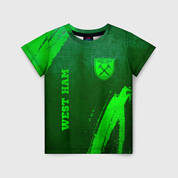 Детская футболка West Ham - green gradient вертикально