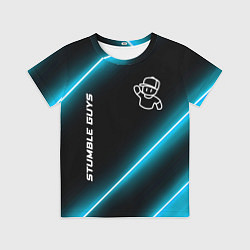 Детская футболка Stumble Guys неоновые лампы