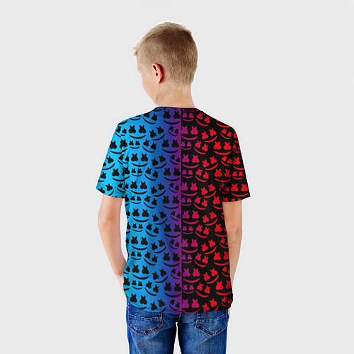 Детская футболка Marshmello gradient / 3D-принт – фото 4