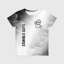 Футболка детская Stumble Guys glitch на светлом фоне вертикально, цвет: 3D-принт