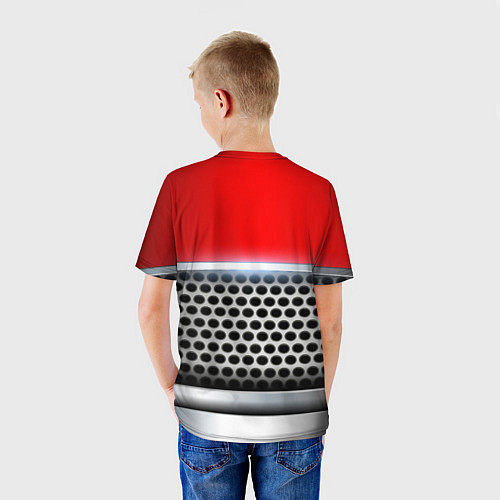 Детская футболка AUDI metal collection game / 3D-принт – фото 4