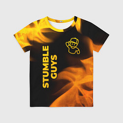 Детская футболка Stumble Guys - gold gradient вертикально