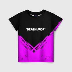 Детская футболка Deathloop neon geometry