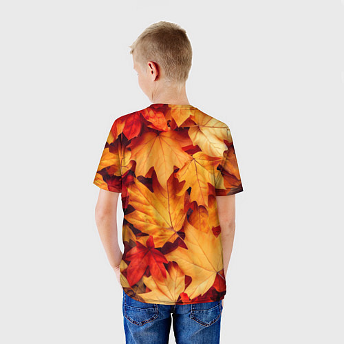 Детская футболка Осенние кленовые листья / 3D-принт – фото 4