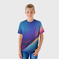 Футболка детская Красивый градиент абстракция, цвет: 3D-принт — фото 2