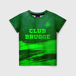 Детская футболка Club Brugge - green gradient посередине