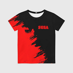 Детская футболка SEGA краски красные