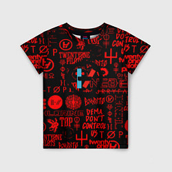 Детская футболка Twenty one pilots pattern rock steel