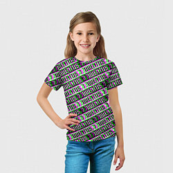 Футболка детская Juventus glitch pattern, цвет: 3D-принт — фото 2