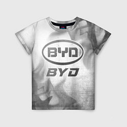 Детская футболка BYD - white gradient