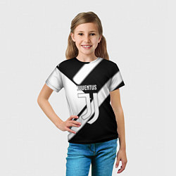 Футболка детская Juventus geometry steel, цвет: 3D-принт — фото 2