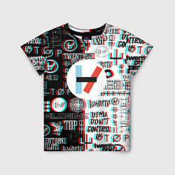 Детская футболка Twenty one pilots glitch pattern