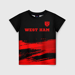 Детская футболка West Ham - red gradient посередине