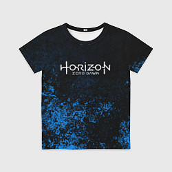Детская футболка Horizon: Zero Dawn синие брызги красок