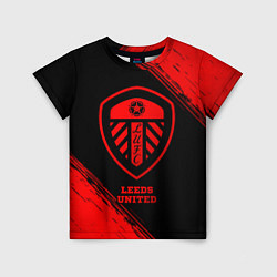 Детская футболка Leeds United - red gradient