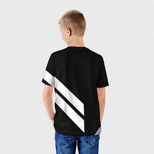 Детская футболка Juventus line white / 3D-принт – фото 4