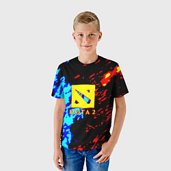 Футболка детская Dota 2 огненный стиль, цвет: 3D-принт — фото 2