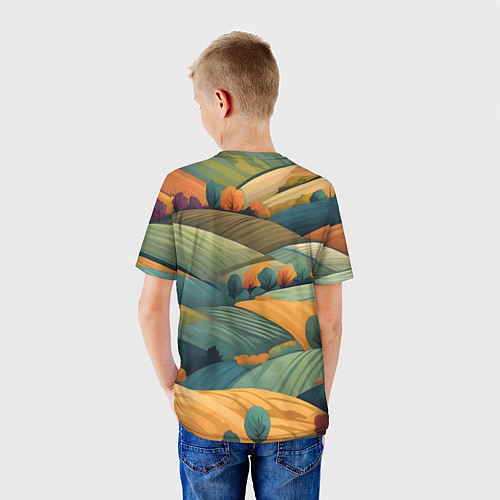 Детская футболка Луга поля / 3D-принт – фото 4