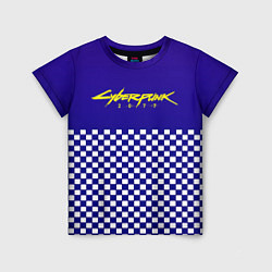Детская футболка Cyberpunk 2077 клетка