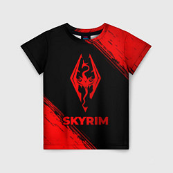 Детская футболка Skyrim - red gradient