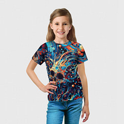 Футболка детская Фантазийная композиция с черепом, цвет: 3D-принт — фото 2