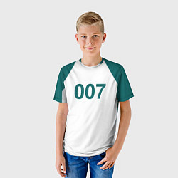 Футболка детская Игра в кальмара 007, цвет: 3D-принт — фото 2