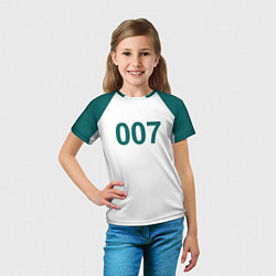 Футболка детская Игра в кальмара 007, цвет: 3D-принт — фото 2