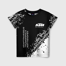 Детская футболка KTM - следы от шин